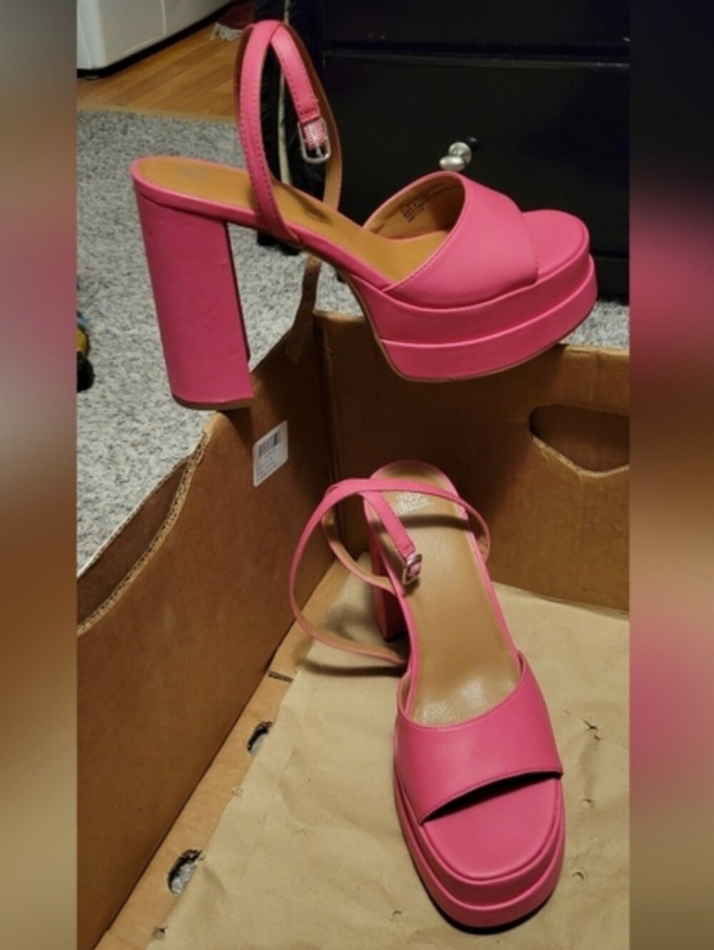 Wild fable Alessia barbie pink faux leather platform pumps chunky heels 11 NWT - Picture 16 of 17